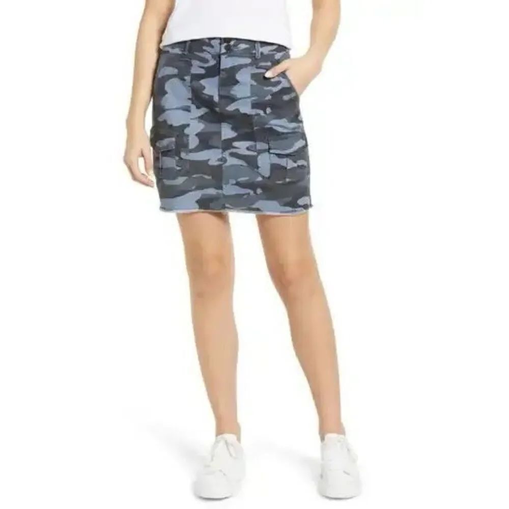 ✨Wit & Wisdom Blue Vintage Indigo Camo Sz 10 Mini Skirt✨